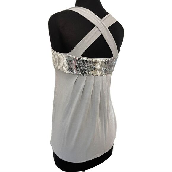 inc International Concepts Silver Sequin Tank Sz S - Picture 9 of 10